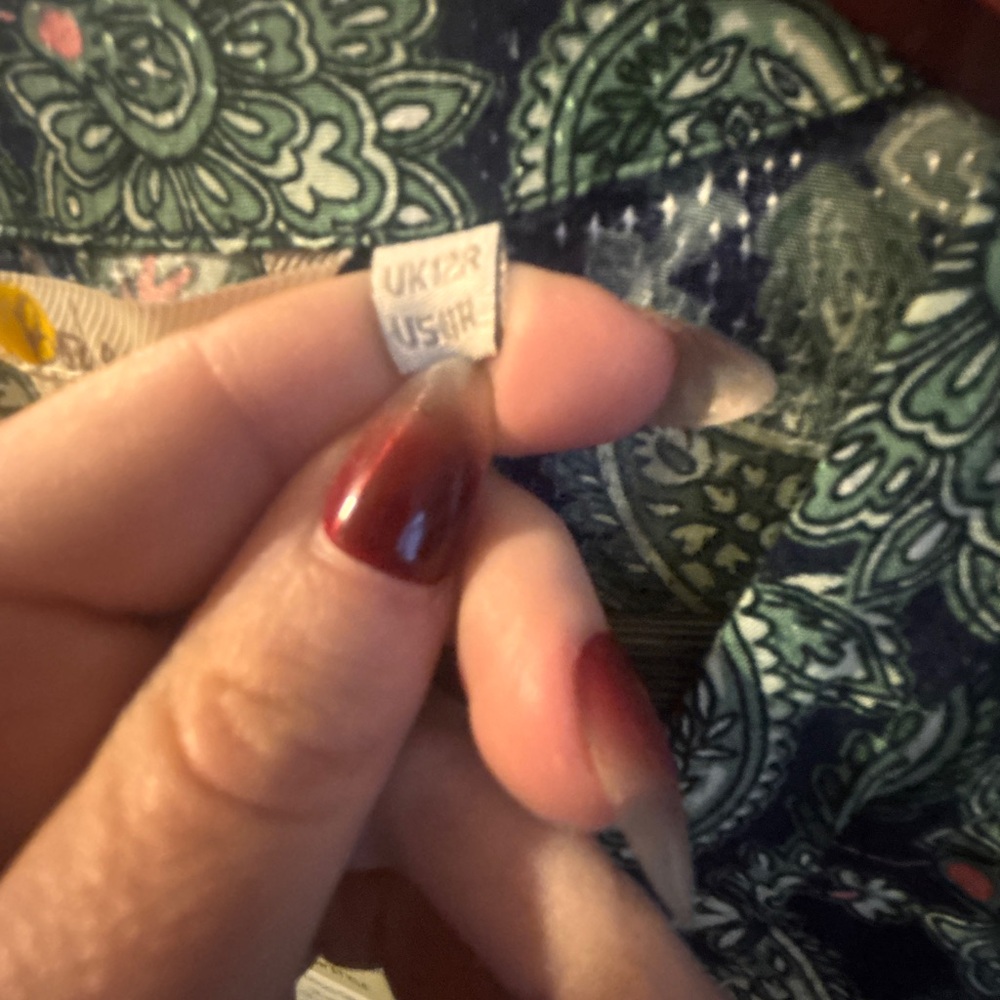 🌸SALE ⭐️NEW Boden Paisley Print Dress in Blue and Green - Picture 4 of 6